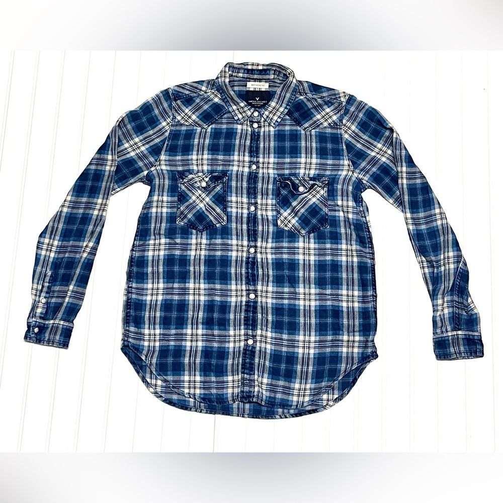 American Eagle Boyfriend Fit Flannel - Sz S